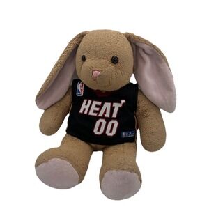 Build a Bear Miami Heat Bunny Rabbit 15" Light Brown Plush NBA Jersey 2013 Plush